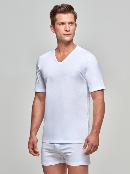 T-shirt decote V Pure Cotton T-shirt decote V Pure Cotton