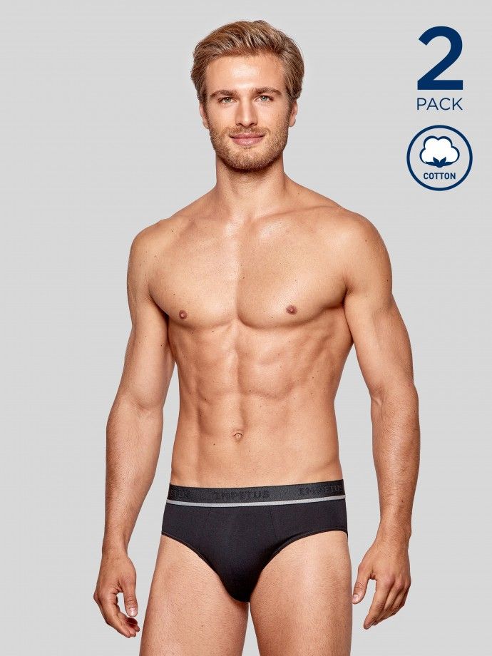Pack 2 briefs Cotton Stretch