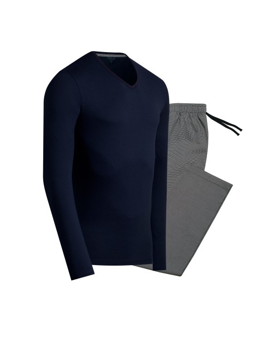 Men's pyjamas in chequered fabric