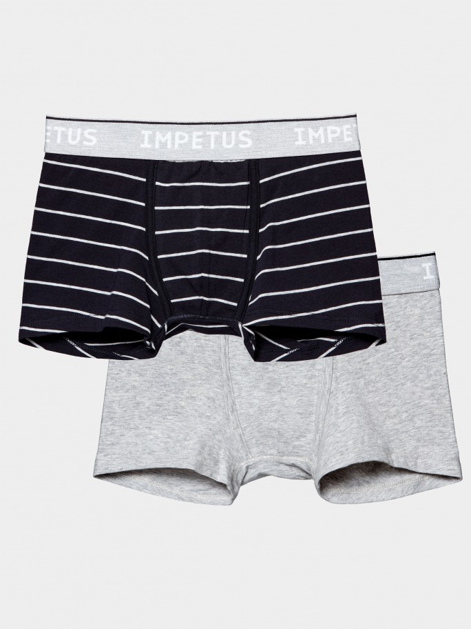 Packung mit zwei Boxershorts fr Jungen Bio Cotton