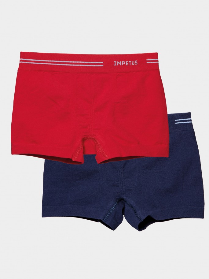 Packung mit zwei nahtlosen Boxershorts fr Jungen