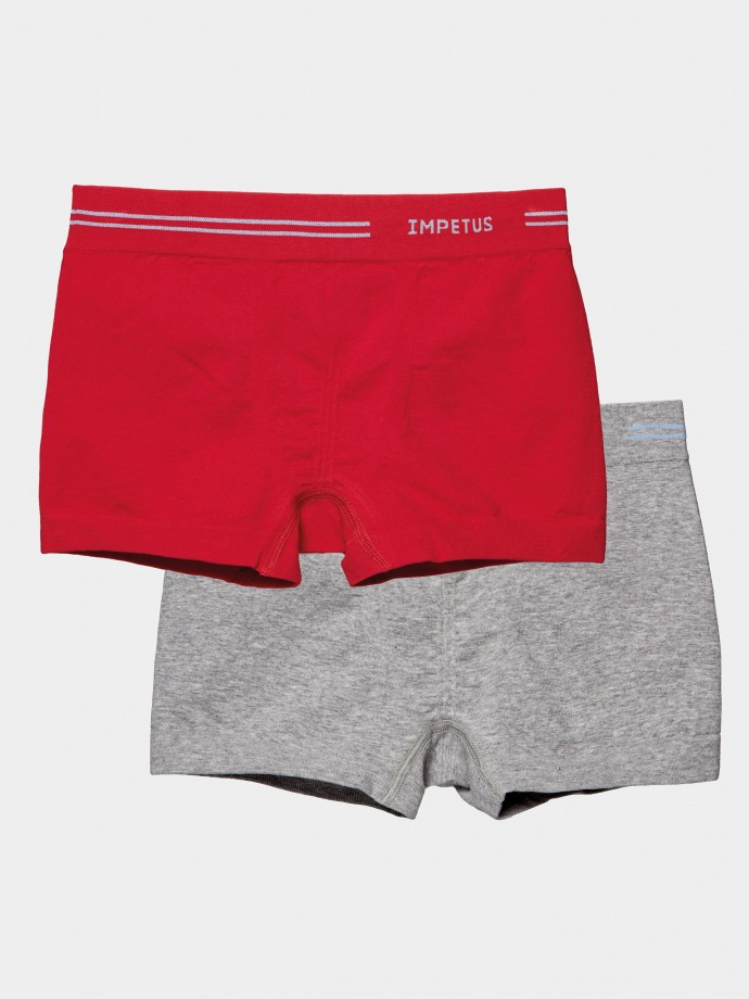 Packung mit zwei nahtlosen Boxershorts fr Jungen