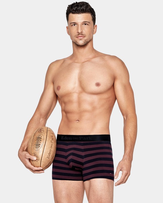 Boxer  rayures en coton