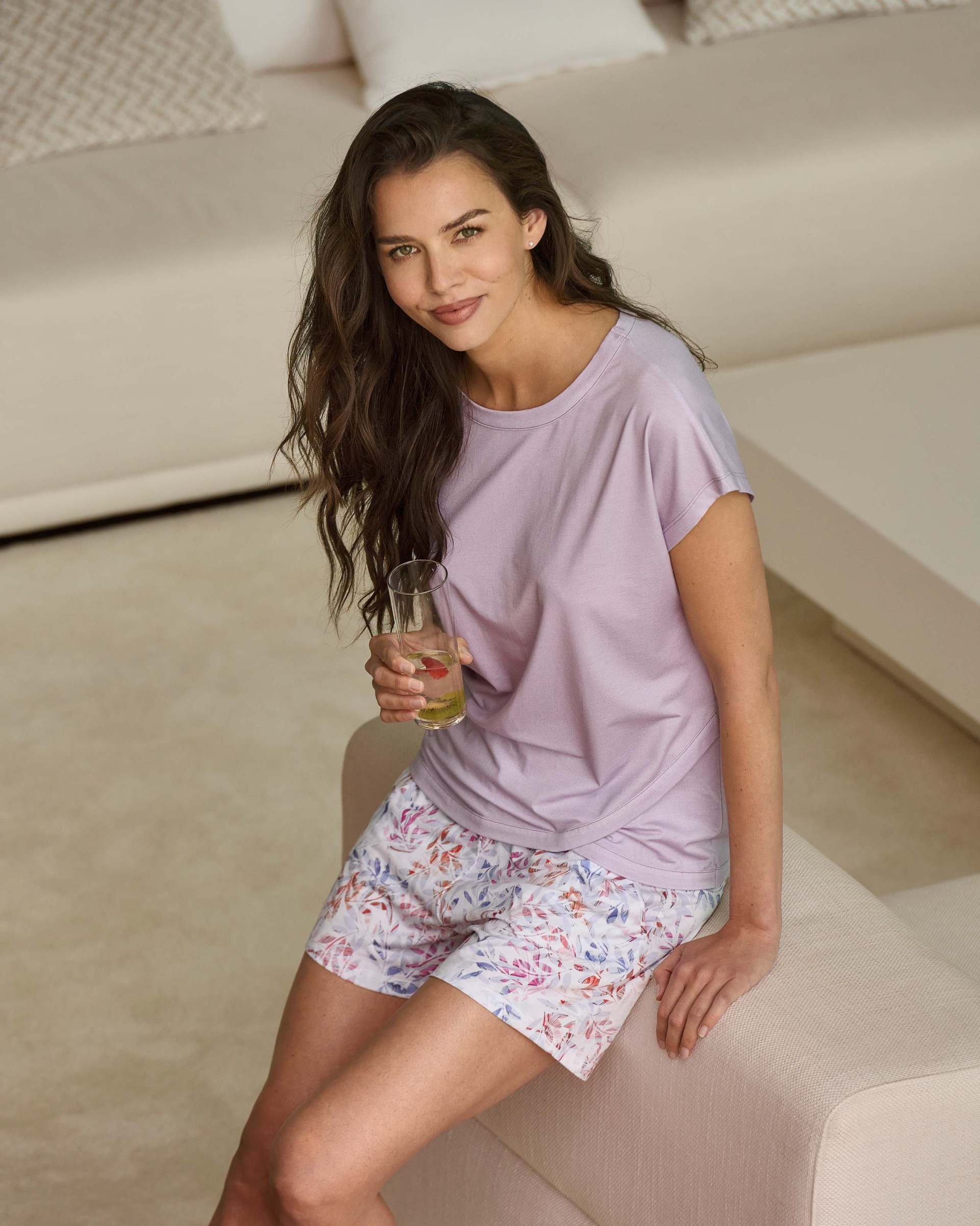 Pijama corto floral Freesia