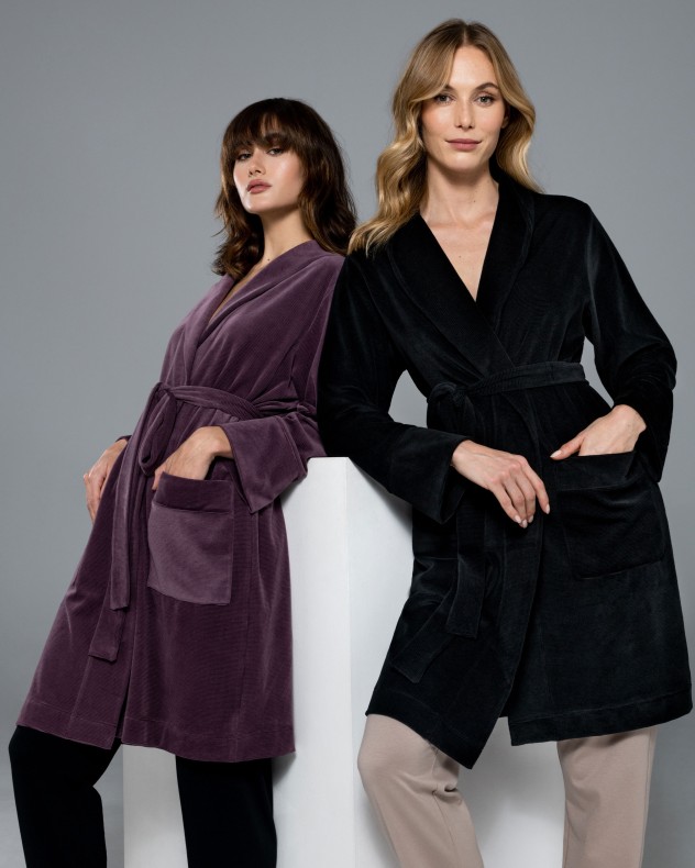 Peignoir velours Paris