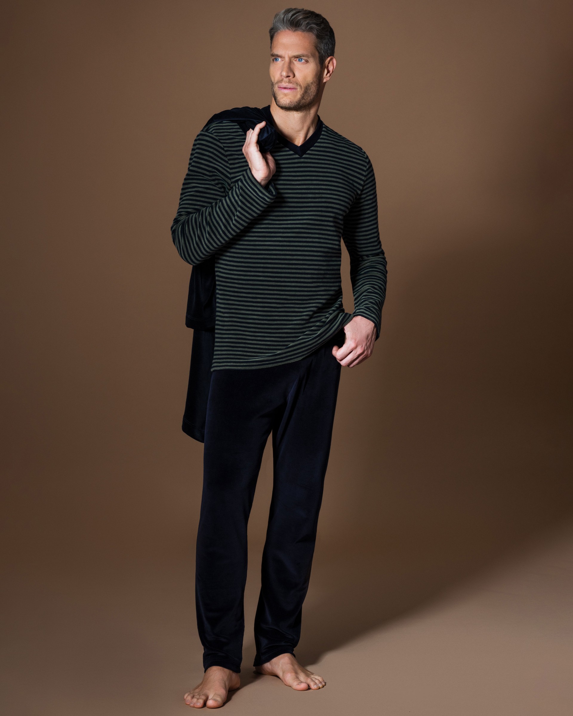 Thermo-Pyjama aus Samt