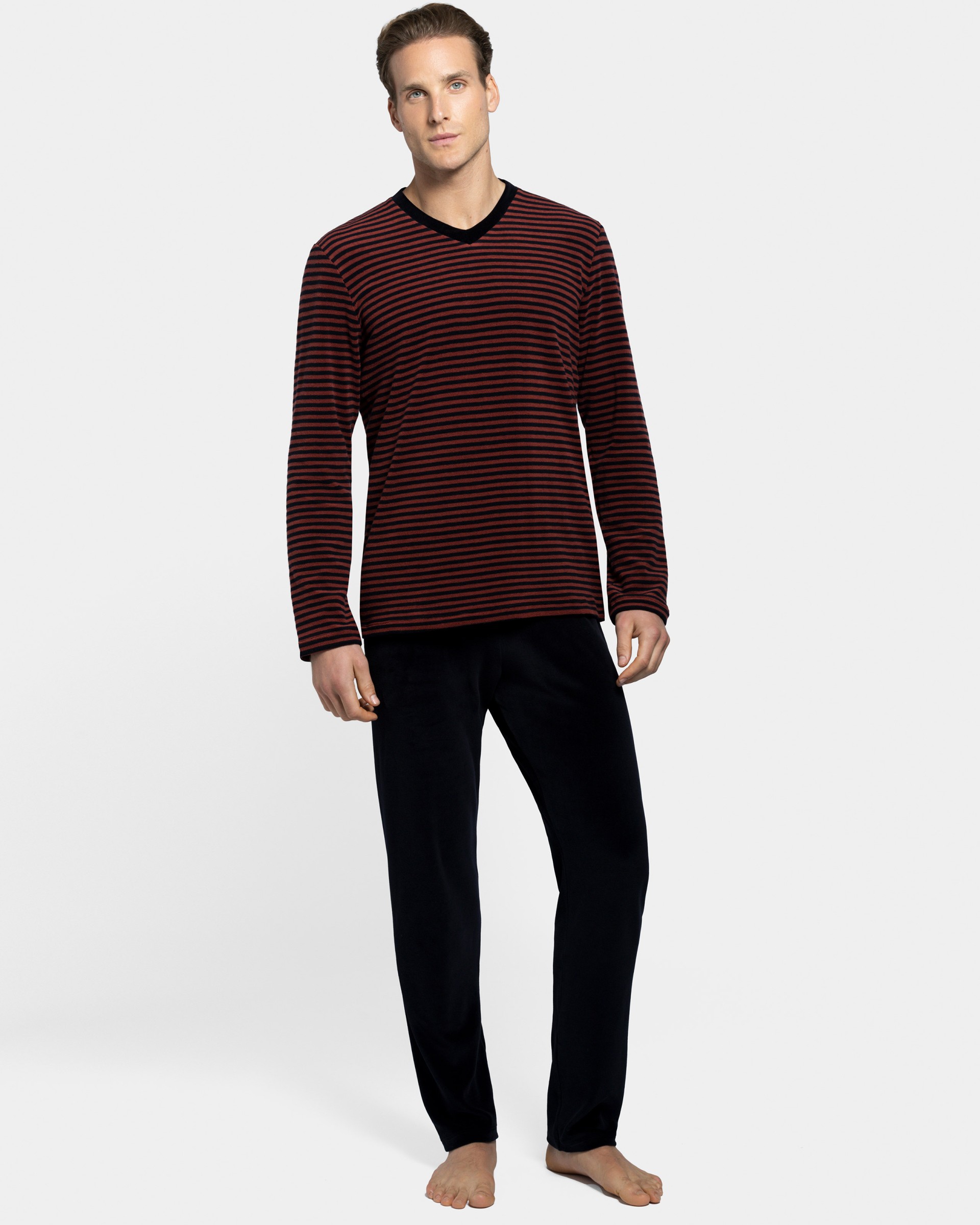 Thermo-Pyjama aus Samt