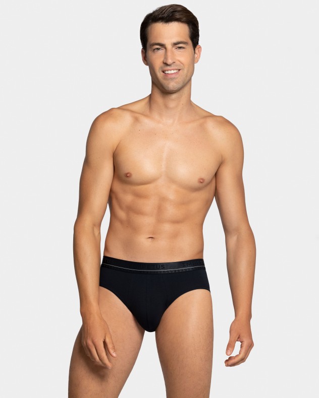 Pack 2 Man's slips in cotton