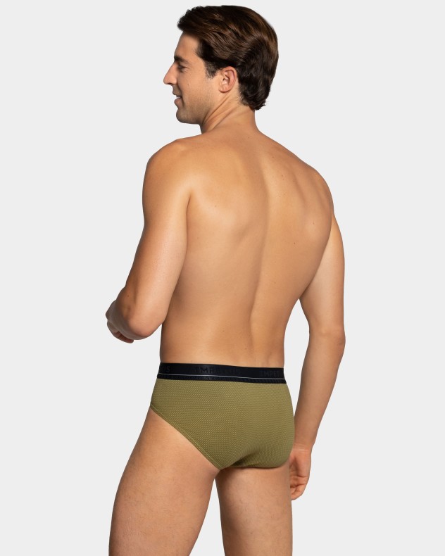 Pack 2 Man's slips in cotton