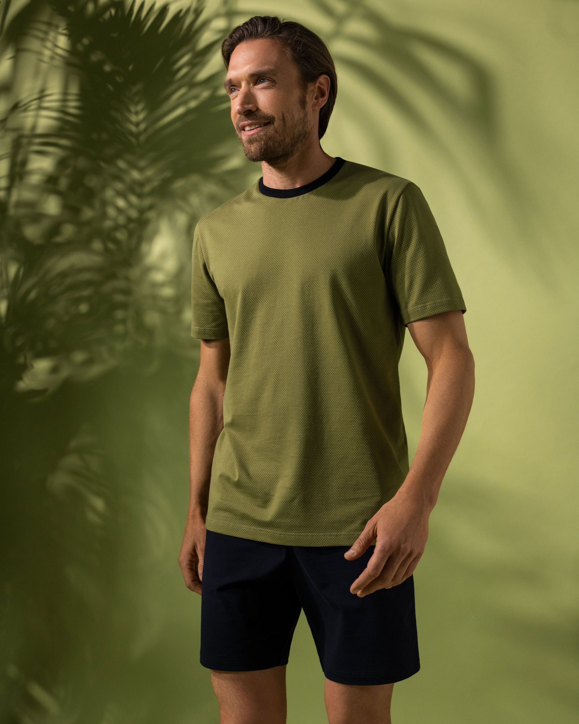 Kurzer Herren Schlafanzug aus Baumwolle