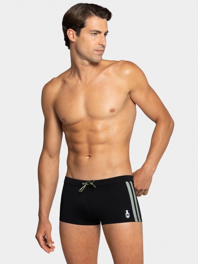 Schwimm Boxershorts seitliche Streifen