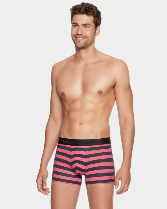 Boxer  rayures en coton