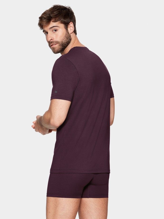 T-shirt manga curta de homem em Lyocell