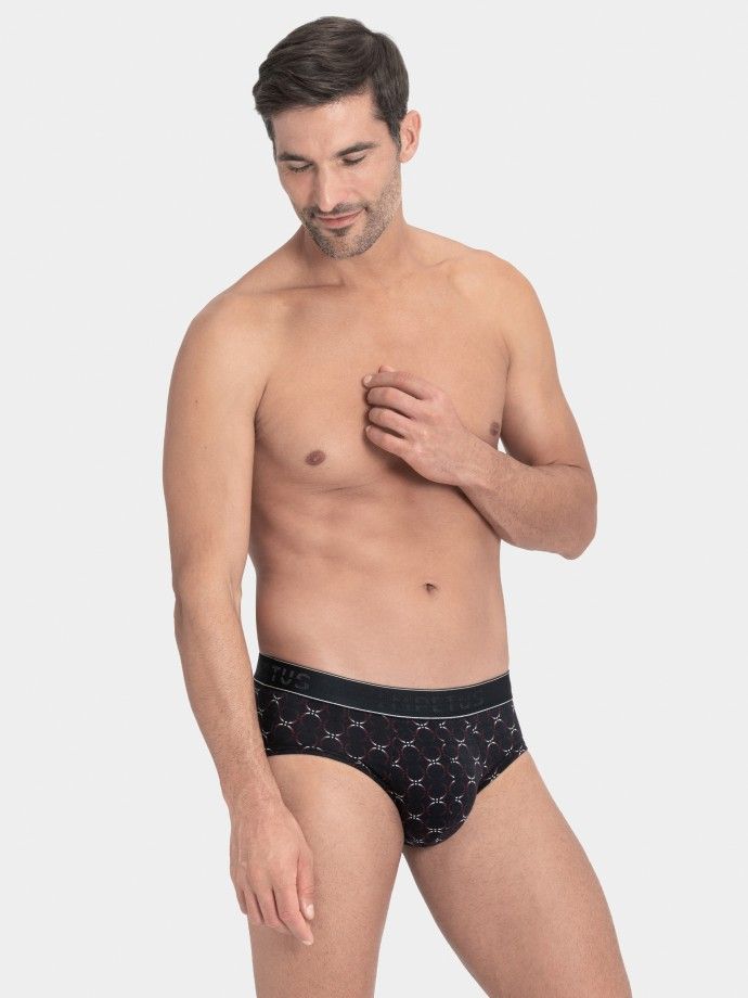 Printed man's brief in Cotton Lyocell