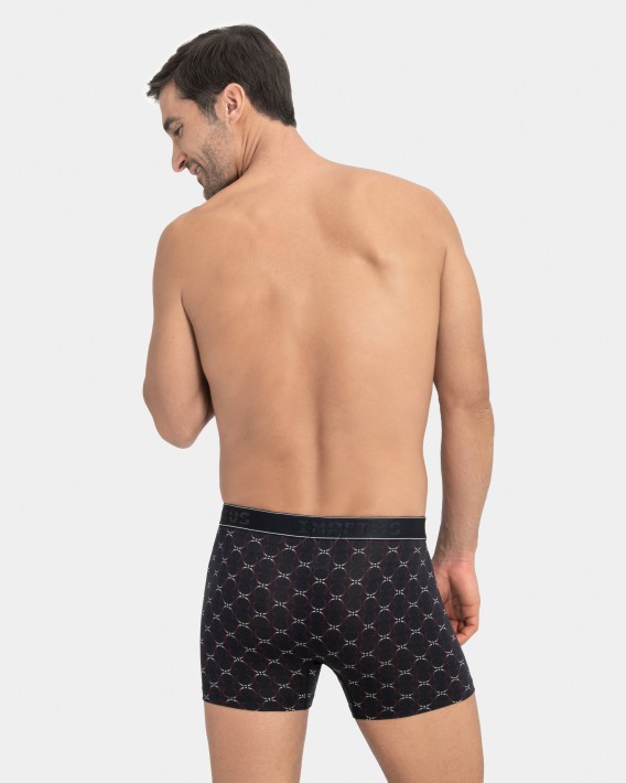Boxer de homem estampado em Algodo Lyocell