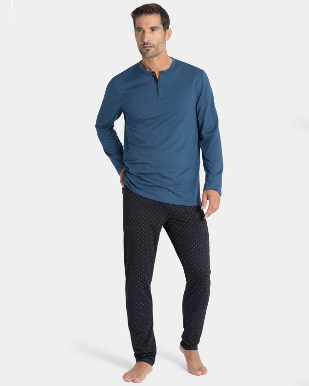 Pyjama imprimé en Coton Modal