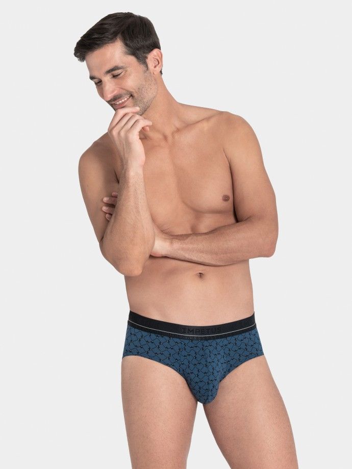 Printed man's brief in cotton Modal