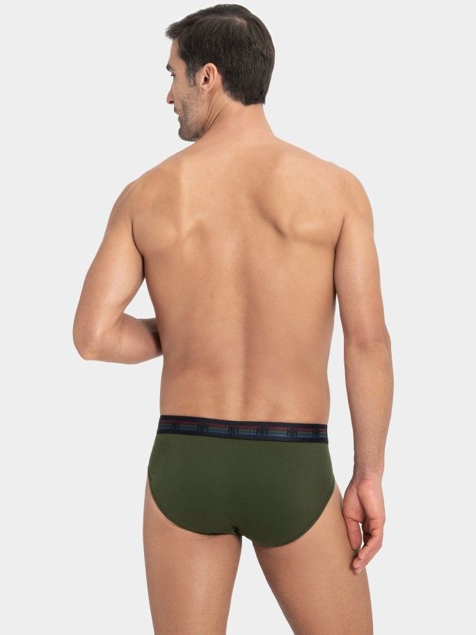 Pack de dois slips de homem lisos em Algodo
