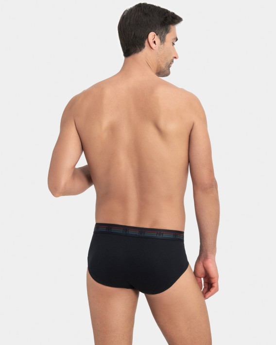 Pack de dois slips de homem lisos em Algodo