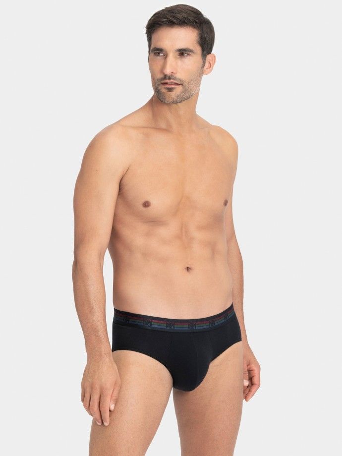 Pack de dois slips de homem lisos em Algodo