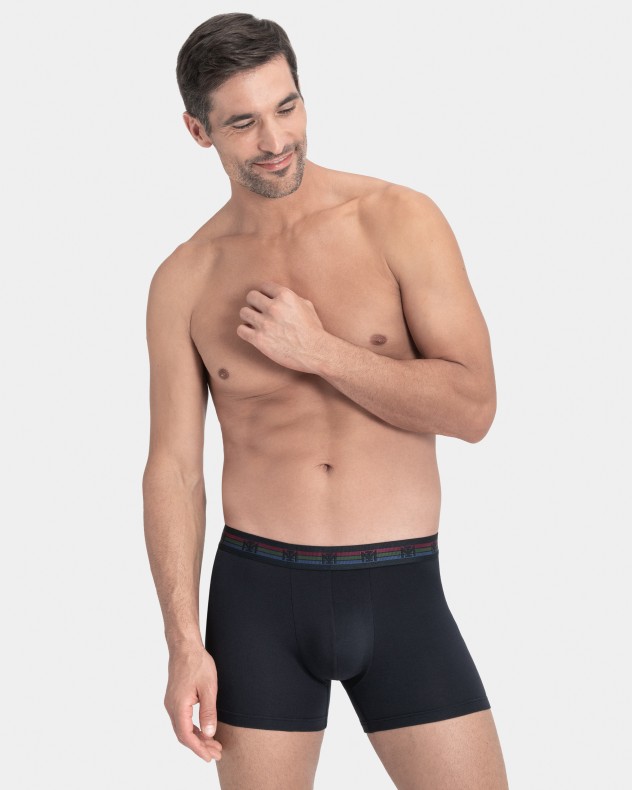 Lot de deux boxers unis en Coton