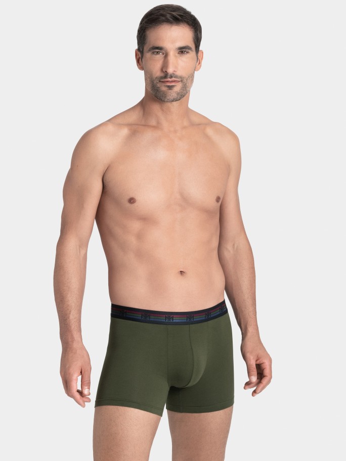 Pack 2 plain man's boxers in cotton