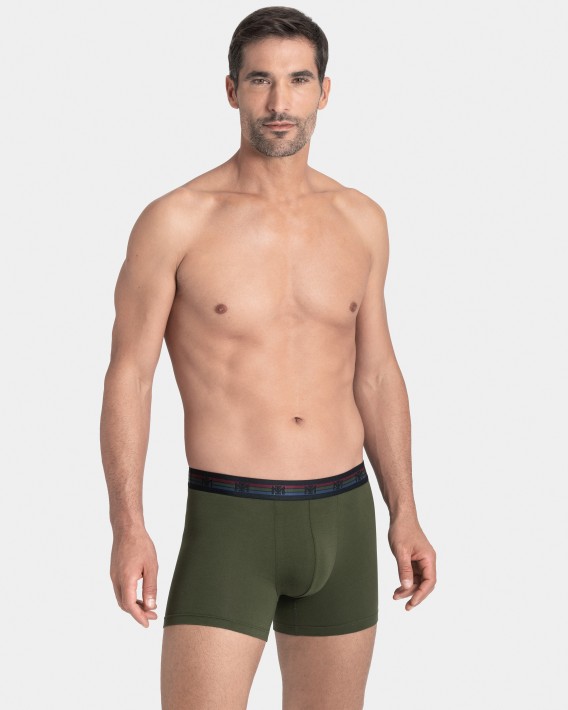 Pack 2 plain man's boxers in cotton