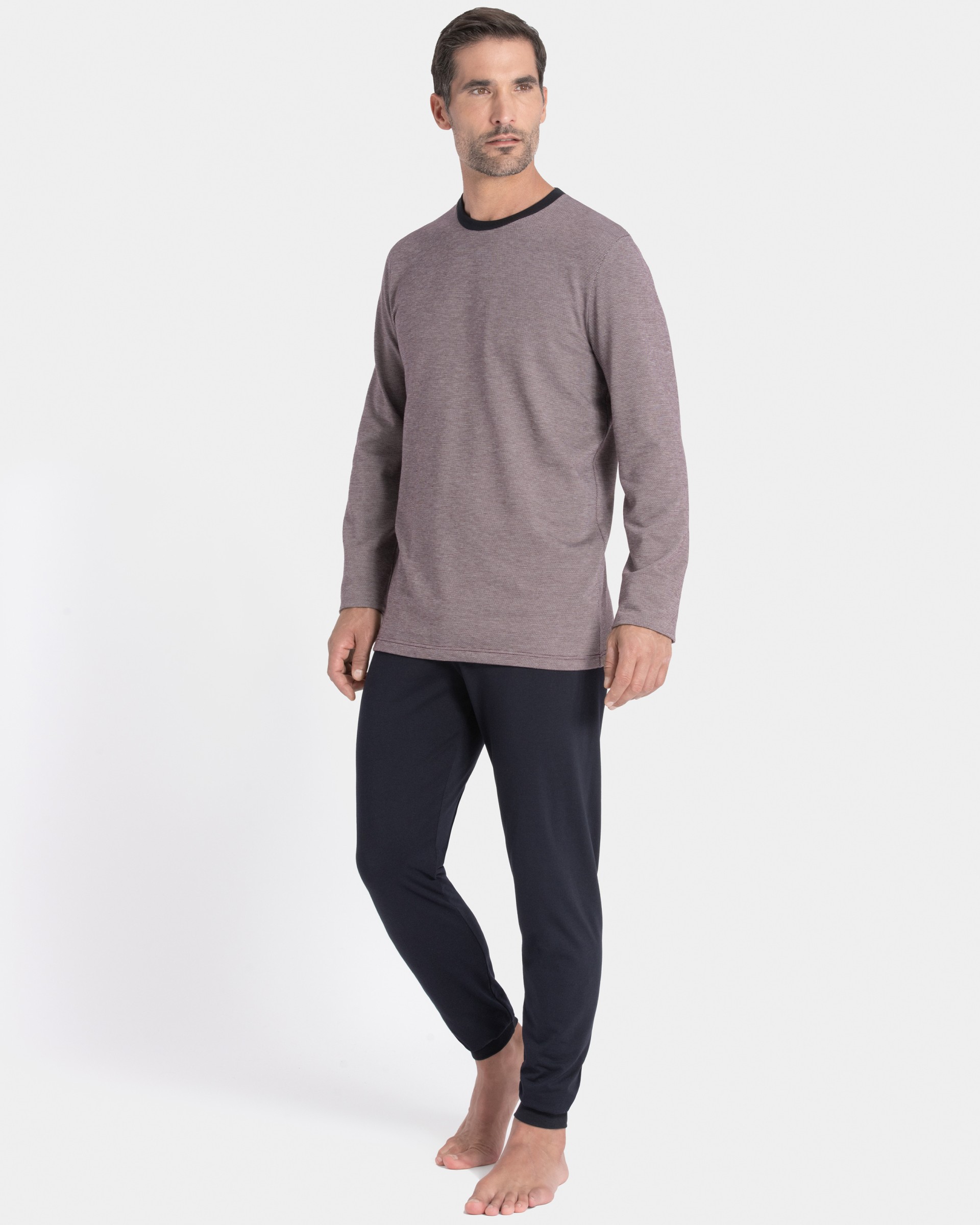 Pijama de punto de hombre en Algodón