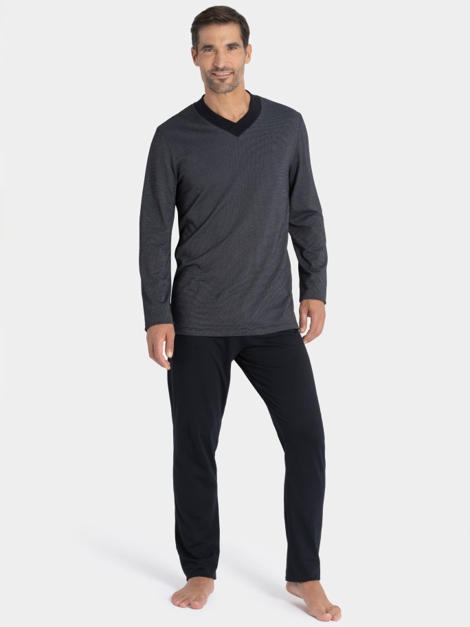 Pyjama d'homme thermique en Coton Modal