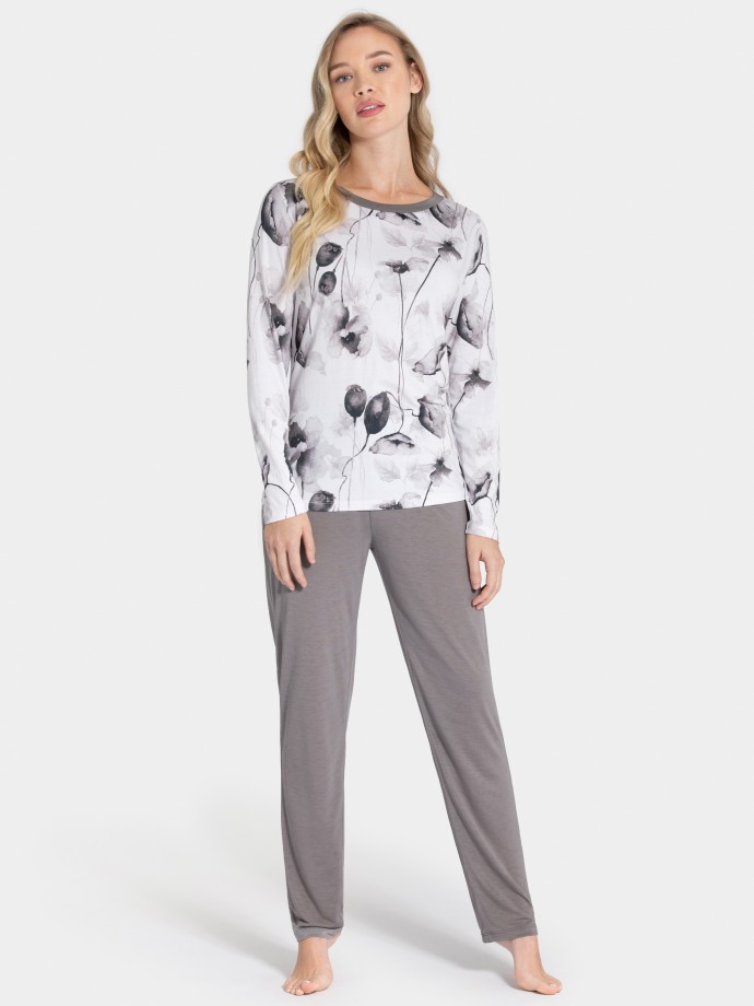 Woman's Pyjama floral print in Modal