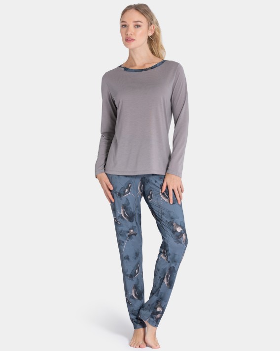 Woman's Pyjama floral print in Modal
