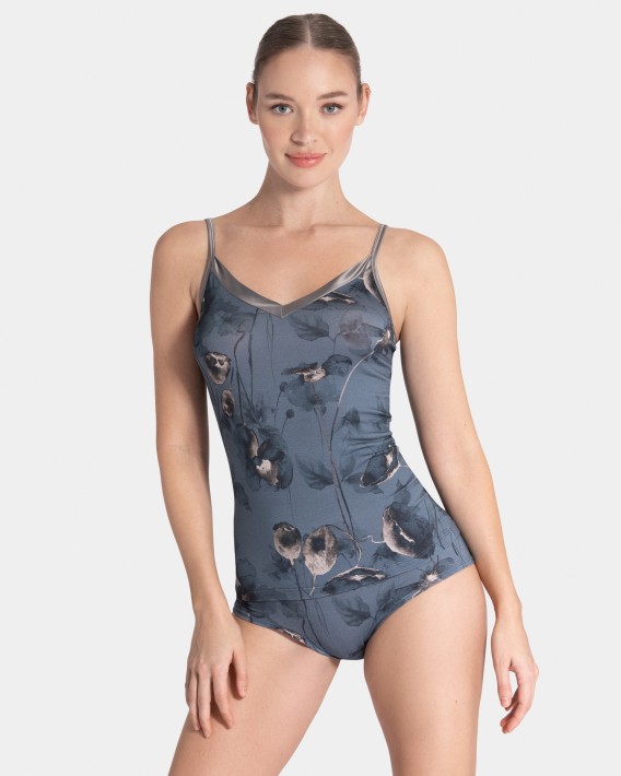 Top de alas em Modal com estampado floral