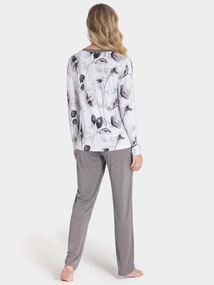 Woman's Pyjama floral print in Modal