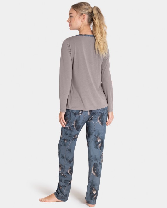 Woman's Pyjama floral print in Modal