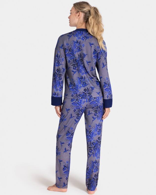 Pijama de mulher estampado floral em Modal