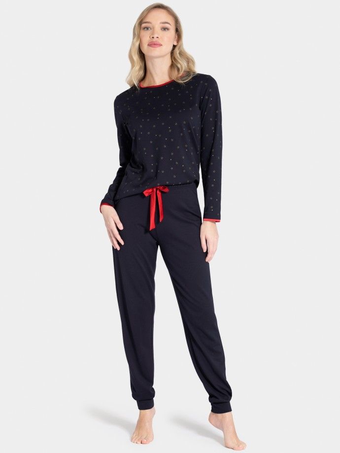 Printed woman's Pyjama in Coton Modal