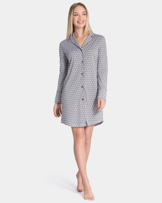 Camisa de dormir em algodo modal