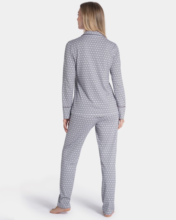 Printed woman's pyjama in Cotton Modal