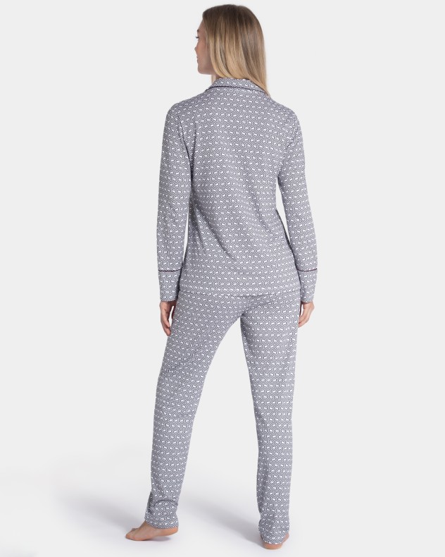 Printed woman's pyjama in Cotton Modal