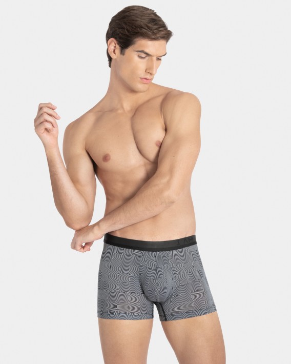 Boxer d'homme gomtrique en Lyocell