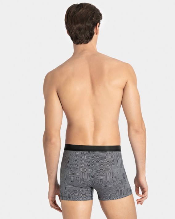 Boxer d'homme gomtrique en Lyocell
