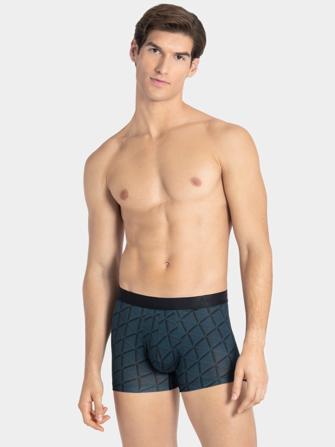 Printed man's boxer in Lyocell