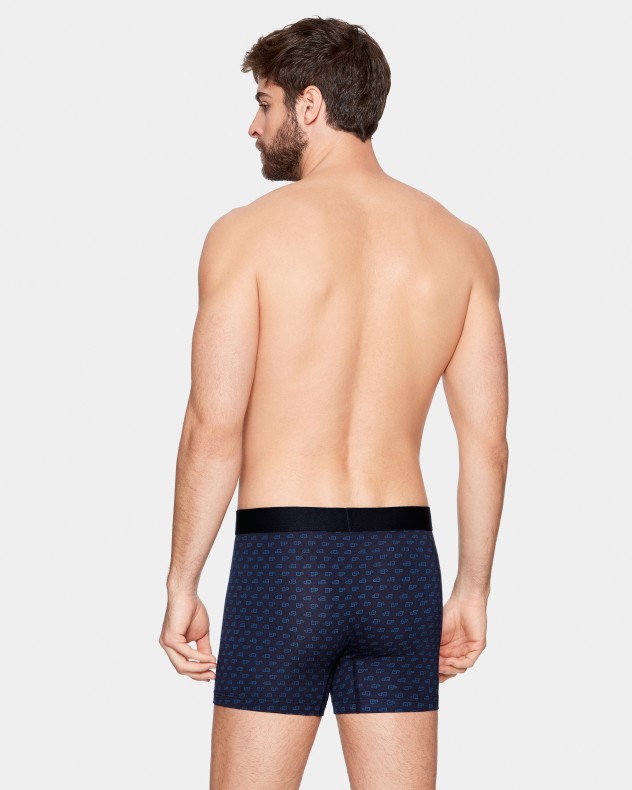 Boxer de homem estampado em Algodão