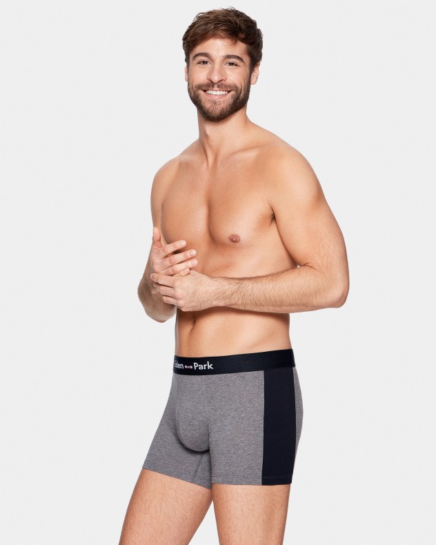 Boxer de hombre colorblock en Algodón