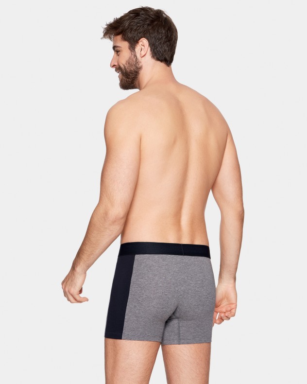 Boxer de hombre colorblock en Algodón