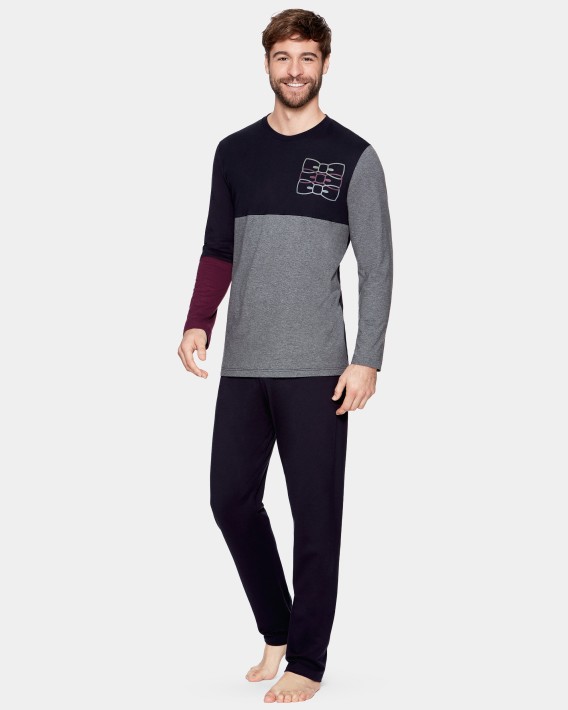 Pijama comprido de homem em Algodo