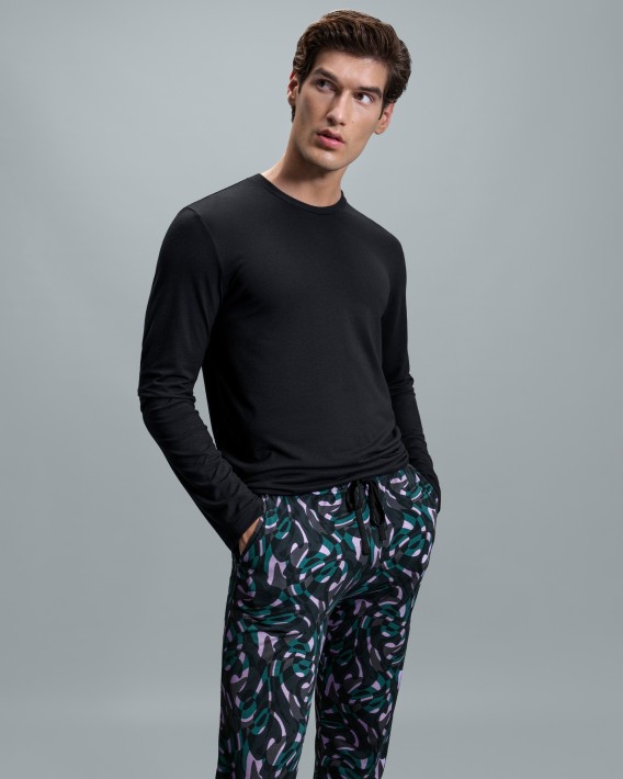 Pijama comprido de homem em Lyocell