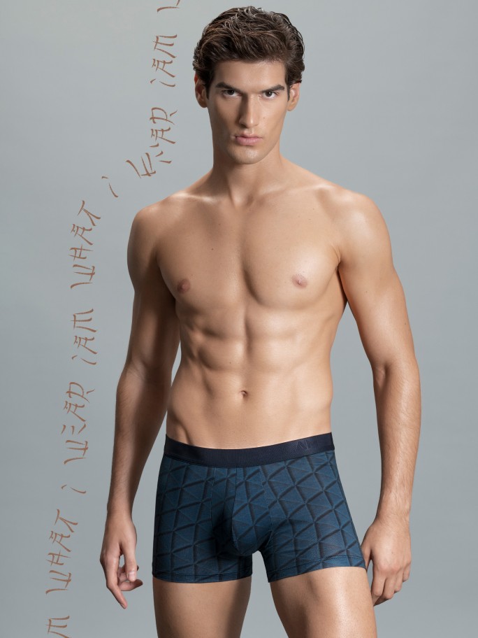 Printed man's boxer in Lyocell