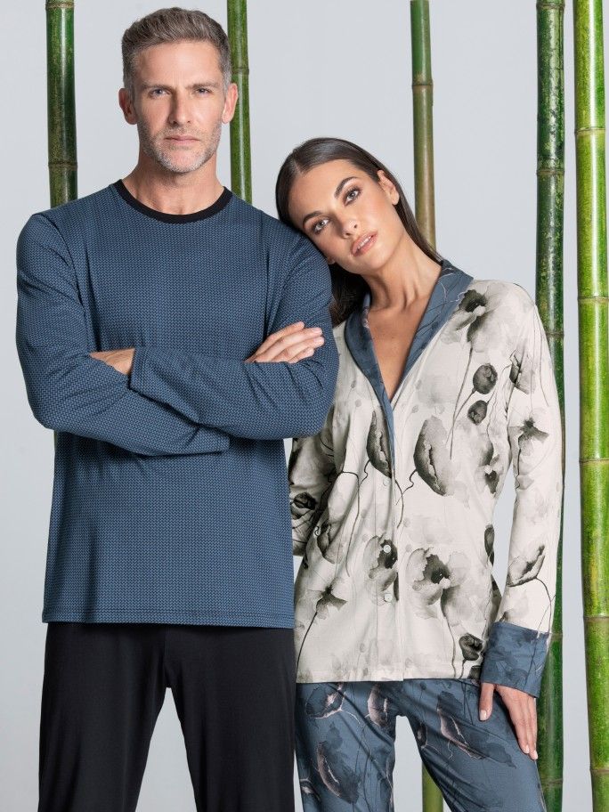 Pijama de homem estampado em Algodo Modal