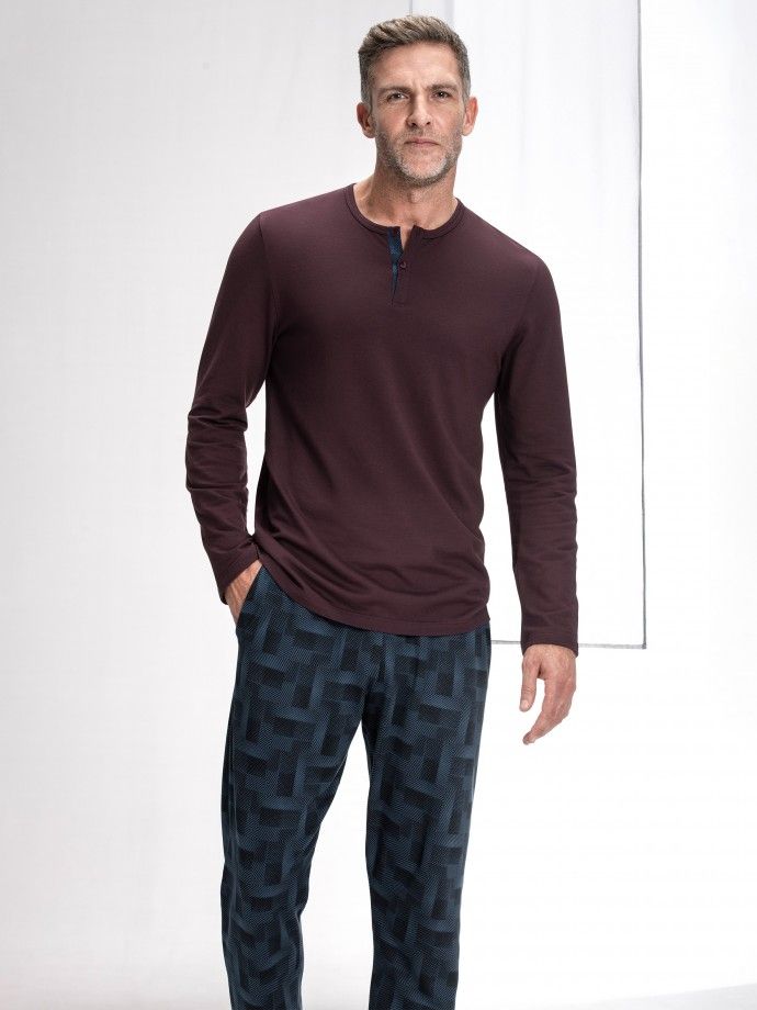Printed man's pyjama in cotton Modal